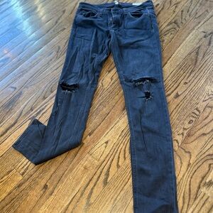 rag & bone Black Ripped Skinny Jeans